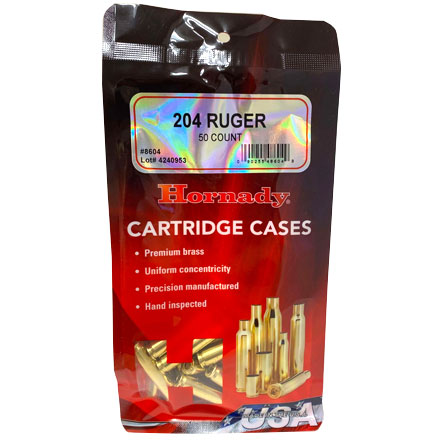 HORNADY 204 RUGER BRASS 50CT