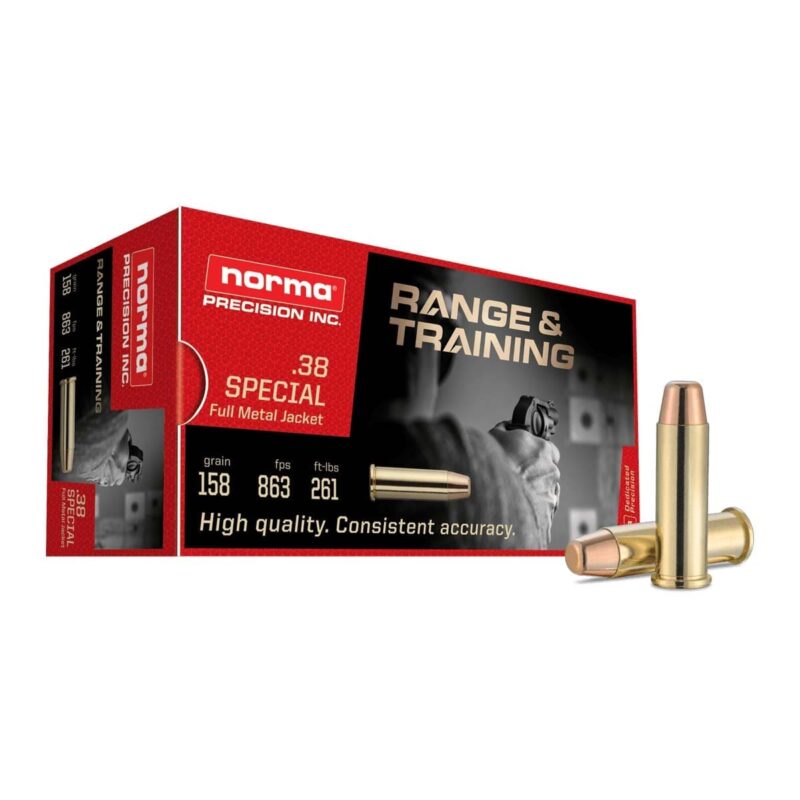 NORMA 38 SPECIAL FMJ 158GR AMMO 50RDS