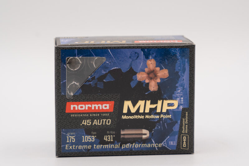 NORMA 45 ACP 175GR AMMO 20CT NORMA 45 ACP 175GR AMMO 20CT