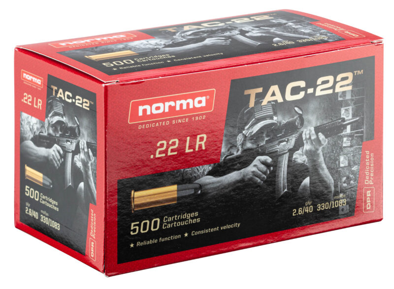 NORMA TAC-22 22LR AMMO 500RDS