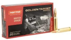 NORMA GOLDEN TARGET MATCH 308 WINCHESTER 168GR BTHP AMMO 20RDS