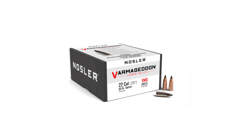 NOSLER 22CAL (.224") 55GR TIPPED BULLETS 500CT