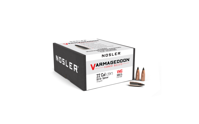 NOSLER 22CAL (.224") 55GR TIPPED BULLETS 500CT