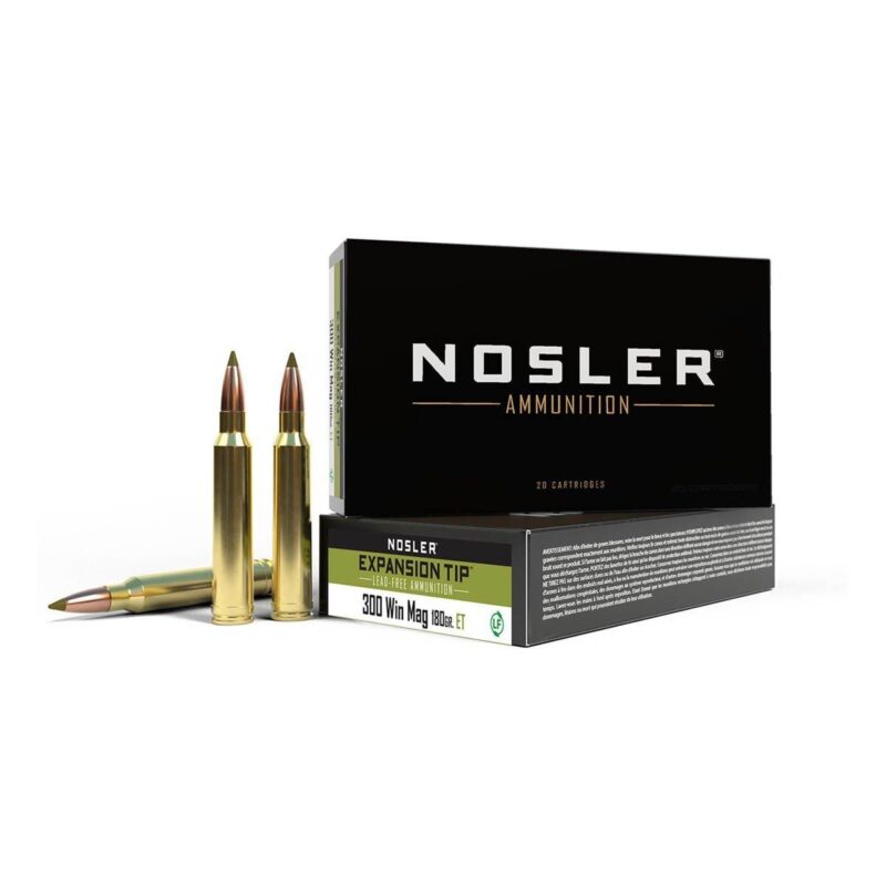 NOSLER 300 WSM 180GR LEAD FREE E-TIP AMMO 20RDS
