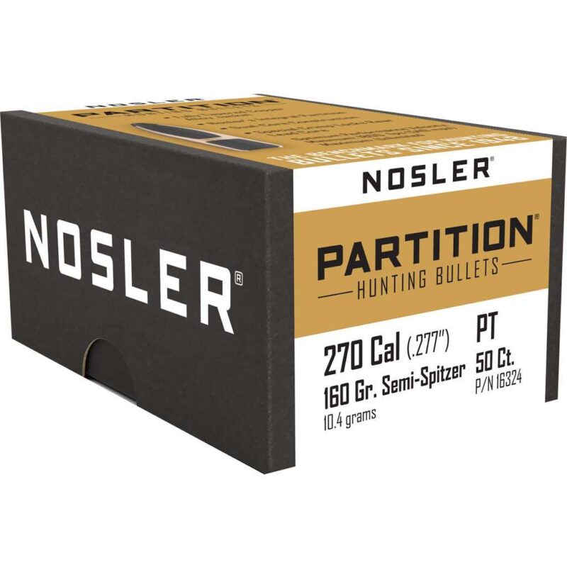 NOSLER PARTITION 270CAL SSP 160GR BULLETS 50CT