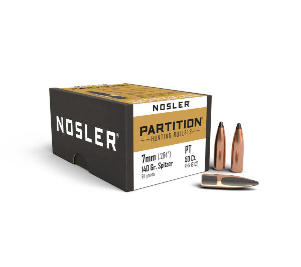 NOSLER 7MM (.284") 140GR PARTITION BULLETS 50CT