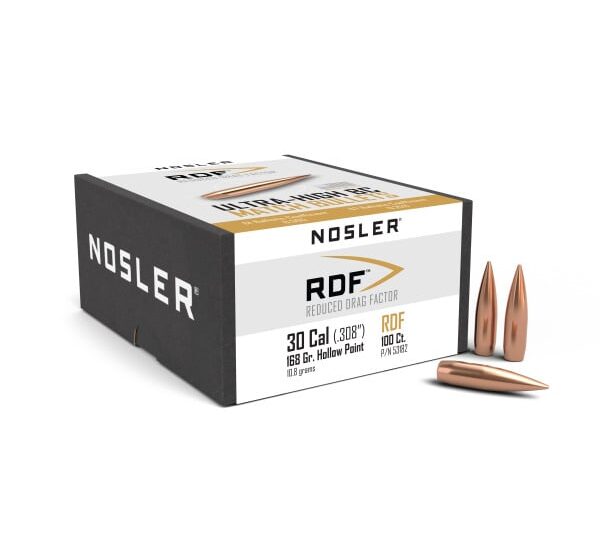 NOSLER 30CAL (.308") 168GR HPBT RDF BULLETS 100CT