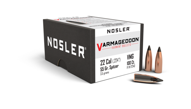 Nosler Varmageddon 22cal 55gr FBHP Bullets 100ct