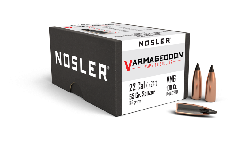 Nosler Varmageddon 22cal 55gr FBHP Bullets 100ct
