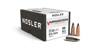 Nosler Varmageddon 22cal 55gr FBHP Bullets 100ct