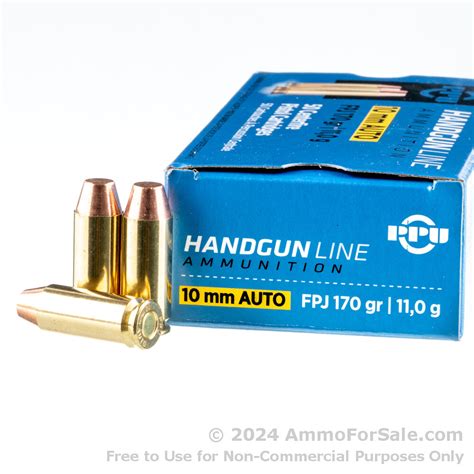 PPU 10MM 170GR FPJ AMMO 50RDS