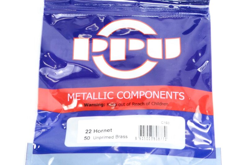 PPU 22 HORNET UNPRIMED BRASS 50CT