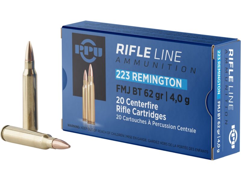 PPU 223 REM 62GR FMJBT AMMO 20RDS