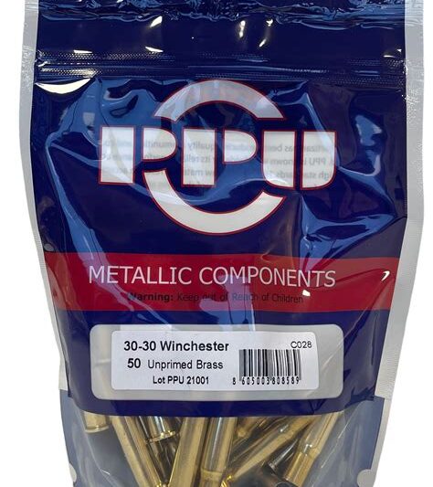PPU 30-30 WINCHESTER UNPRIMED BRASS 50CT
