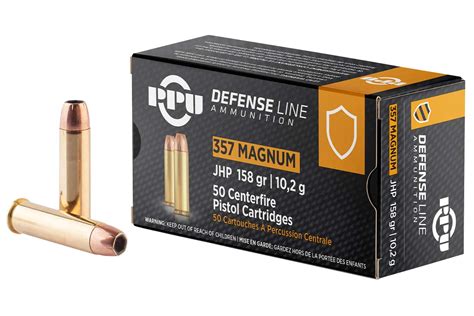 PPU 357 MAG 158GR JHP AMMO 50RDS