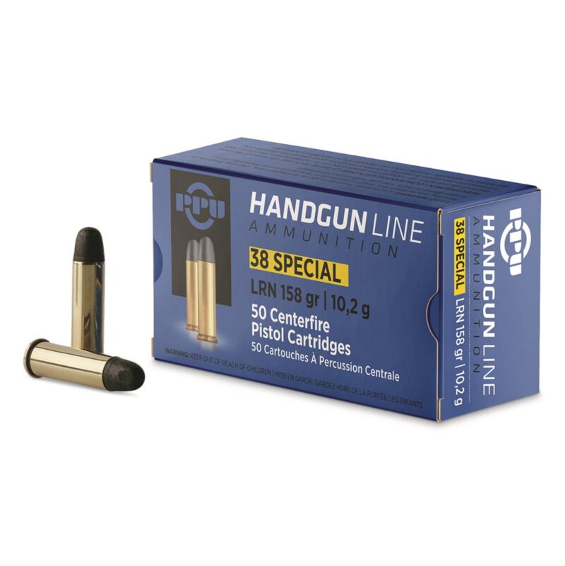 PPU 38 SPECIAL 158GR LRN AMMO 50RDS