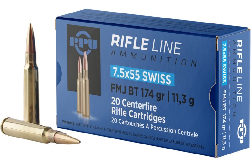 PPU 7.5x55 Swiss 174gr FMJ
