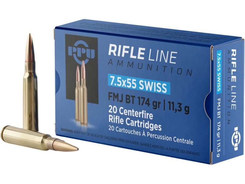 PPU 7.5x55 Swiss 174gr FMJ