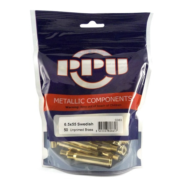 PPU BRASS 6.5 X 55 SWEDISH 50ct
