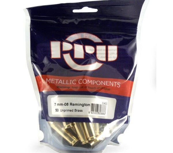 PPU BRASS 7MM-08 REM UNPRIMED