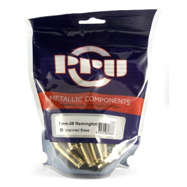 PPU BRASS 7MM-08 REM UNPRIMED