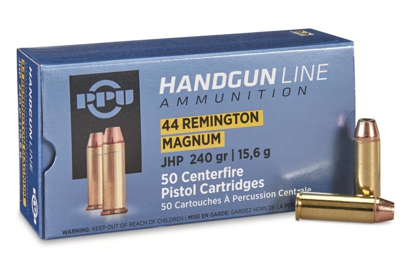 PPU HANDGUN 44 REM MAG JHP 240GR AMMO 50CT