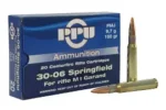 PPU 30-06 M1 GARAND 150GR FMJ AMMO 20RDS