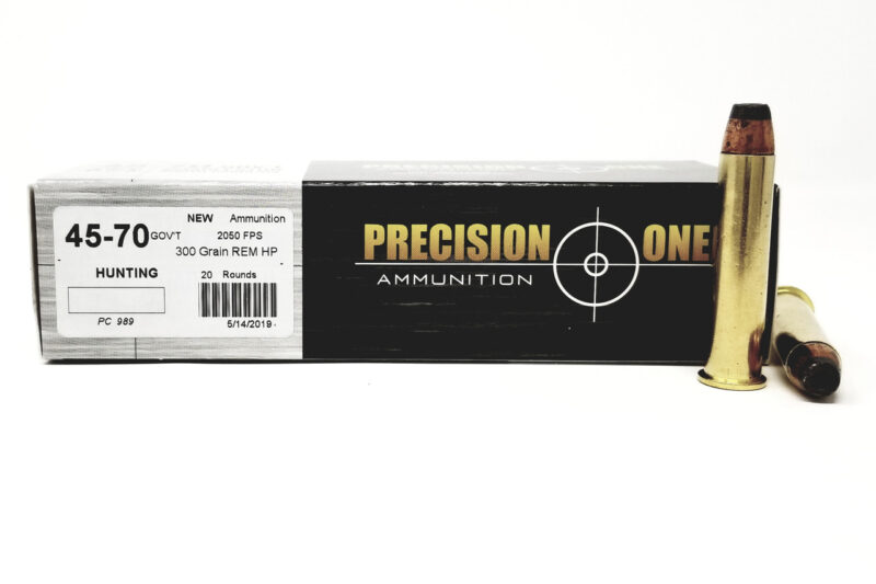 PRECISION ONE 45-70 GOV'T 350 GRAIN FP 20CT. PRECISION ONE 45-70 GOV'T 350GR FP AMMO 20RDS