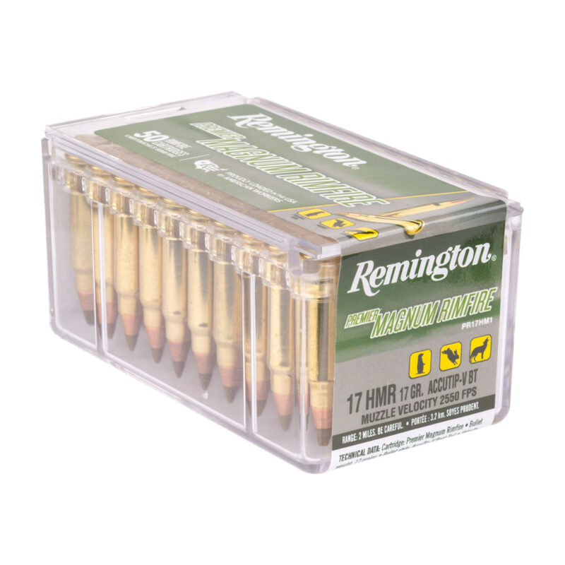 REMINGTON 17 HMR 17GR ACCUTIP-V BOAT TAIL AMMO 40RDS
