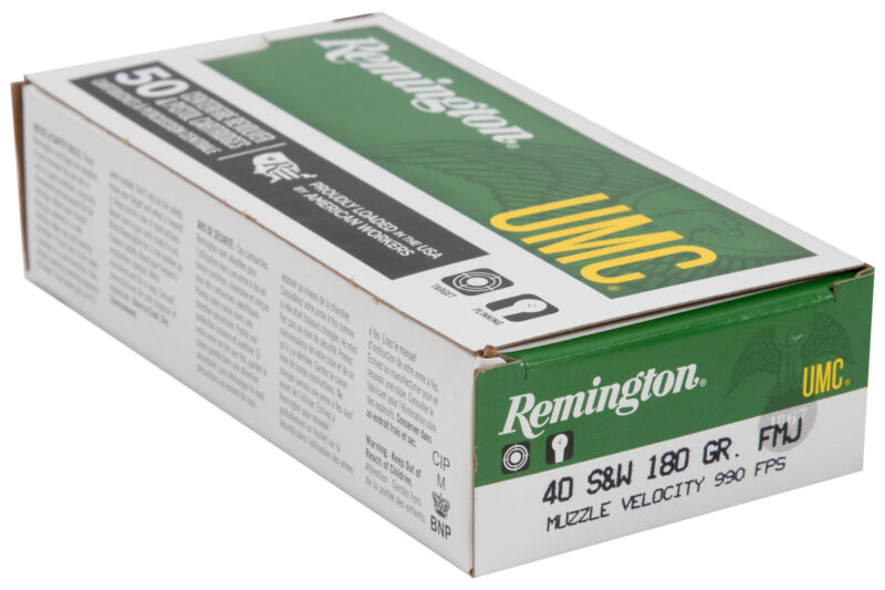 REMINGTON 40 S&W 180GR FMJ AMMO 50CT REMINGTON 40 S&W 180GR FMJ AMMO 50CT