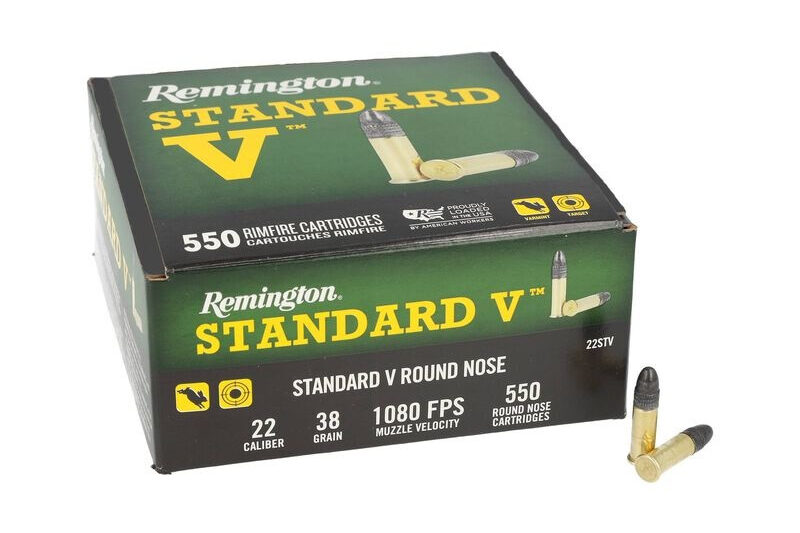 REMINGTON STANDARD V 22 38GR RN AMMO 550CT REMINGTON STANDARD V 22 38GR RN AMMO 550CT