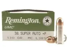 REMINGTON_38_SUPER_AUTO_+P_130GR_FMJ_AMMO_50CT REMINGTON 38 SUPER AUTO +P 130GR FMJ AMMO 50CT