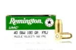 REMINGTON 40 S&W 180GR FMJ AMMO 50CT