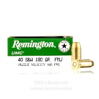 REMINGTON 40 S&W 180GR FMJ AMMO 50CT