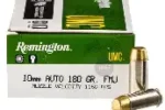 REMINGTON UMC 10MM 180GR FMJ AMMO 50RDS