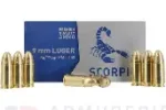 SCORPIO 9MM 124GR FMJ AMMO 50RDS
