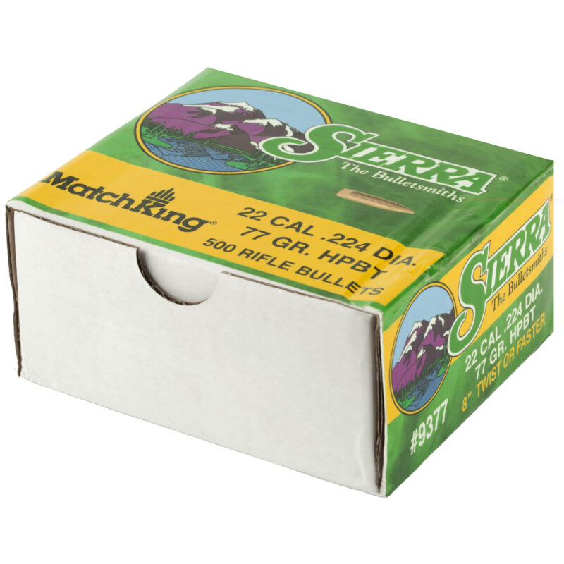 SIERRA 22CAL 77GR HPBT BULLETS 500CT