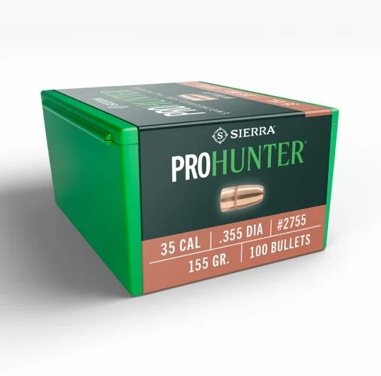 SIERRA 35CAL (.355") 155GR FN PRO HUNTER BULLETS 100CT