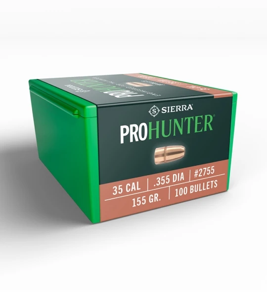 SIERRA 35CAL (.355") 155GR FN PRO HUNTER BULLETS 100CT
