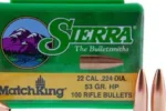 SIERRA 22 CAL (.224) 53GR HP MATCHKING BULLETS 100CT