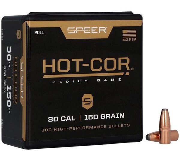 SP2023 SPEER 30CAL (.308") 150GR SP HOT-COR BULLETS 100CT
