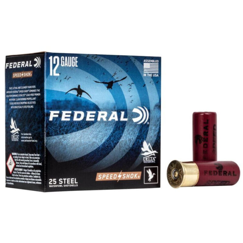 FEDERAL SPEED SHOK STEEL 12GA 2.75" 1-1/8OZ #BB AMMO 25RDS