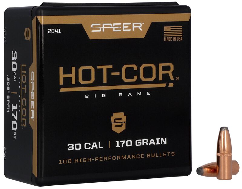 SPEER HOT-COR 30 CAL (.308) 170GR SPFN BULLETS 100CT