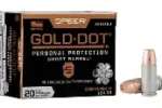 SPEER 9MM +P 124GR GOLDDOT-HP AMMO 20CT