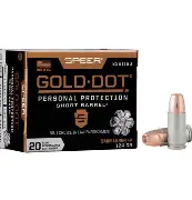 SPEER 9MM +P 124GR GOLDDOT-HP AMMO 20CT