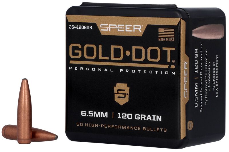 Speer Gold Dot 6.5MM (.264″) 120GR Bullets