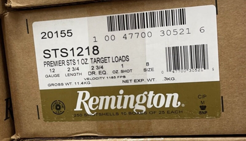 REMINGTON STS 12GA 2.75 1oz 1185 FPS #8
