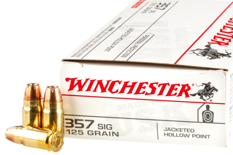 WINCHESTER 357 SIG USA PP 125GR JHP AMMO 50CT