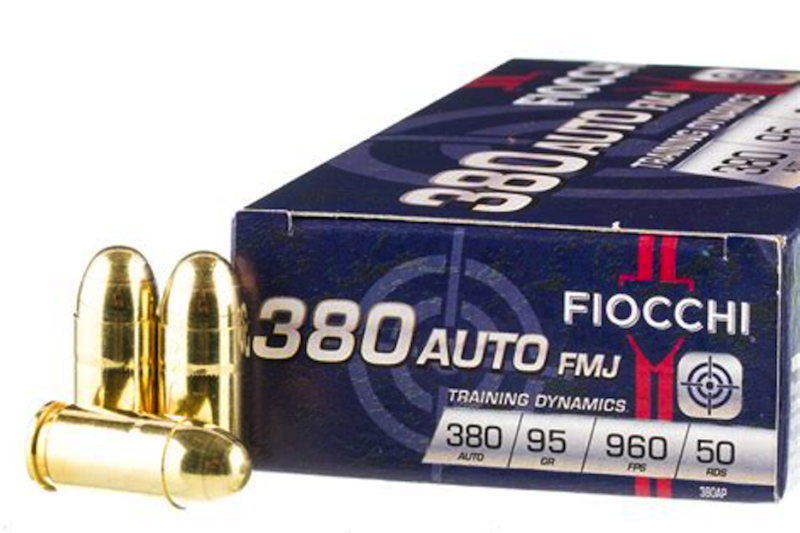 FIOCCHI 380 ACP 95gr FMJ AMMO 20CT
