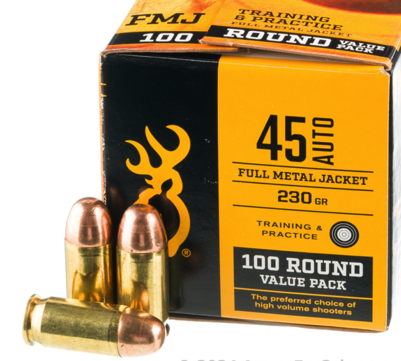 BROWNING 45 ACP 230GR FMJ AMMO 100CT